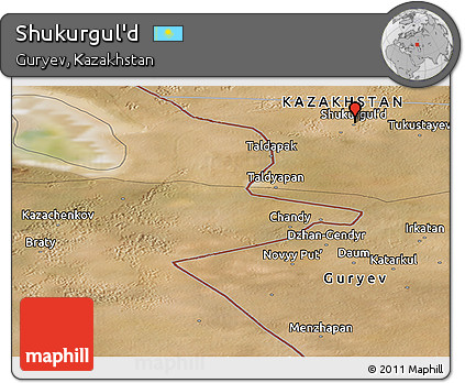 Satellite Panoramic Map of Shukurgul'd