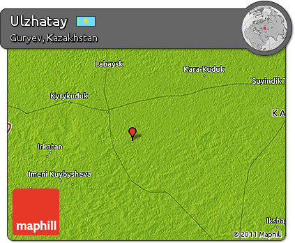 Physical 3D Map of Ulzhatay