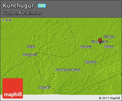Physical 3D Map of Kunchugur
