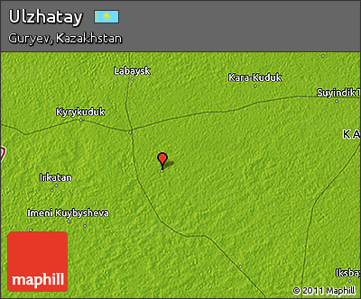 Physical 3D Map of Ulzhatay