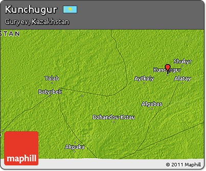 Physical 3D Map of Kunchugur