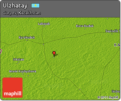 Physical 3D Map of Ulzhatay