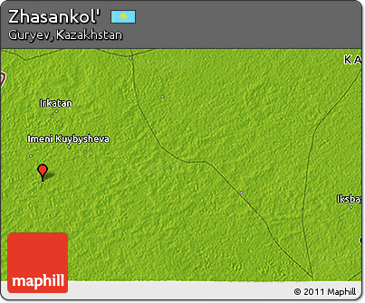 Physical 3D Map of Zhasankol'
