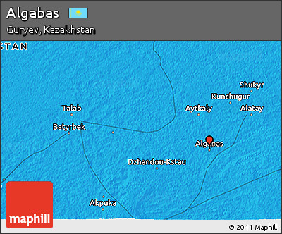 Political 3D Map of Algabas
