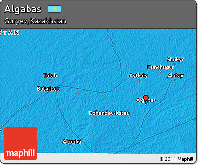 Political 3D Map of Algabas