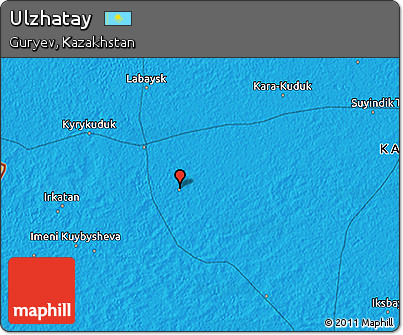 Political 3D Map of Ulzhatay