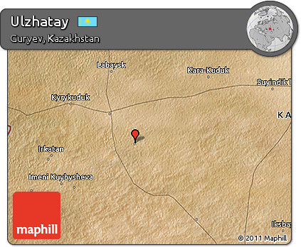 Satellite 3D Map of Ulzhatay