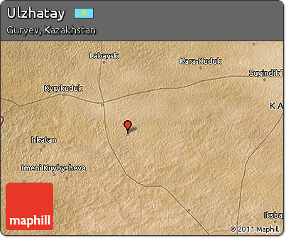 Satellite 3D Map of Ulzhatay