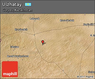 Satellite 3D Map of Ulzhatay