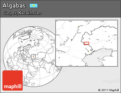 Blank Location Map of Algabas
