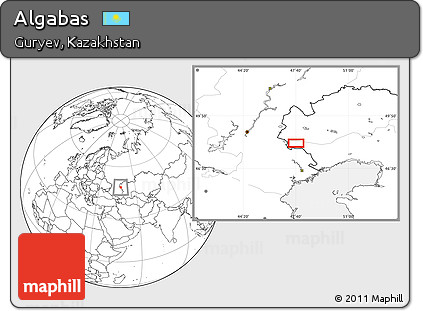 Blank Location Map of Algabas