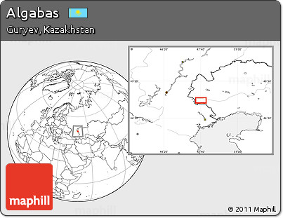 Blank Location Map of Algabas