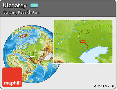 Physical Location Map of Ulzhatay