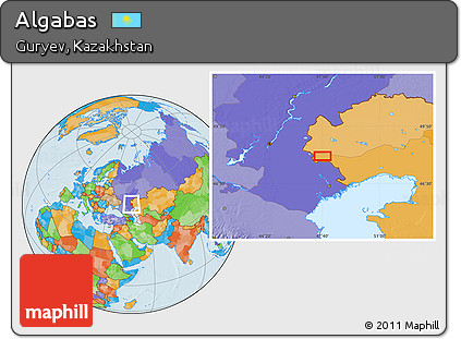 Political Location Map of Algabas