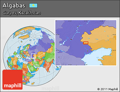Political Location Map of Algabas