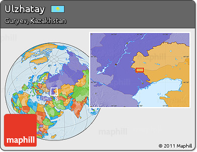 Political Location Map of Ulzhatay