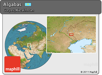 Satellite Location Map of Algabas