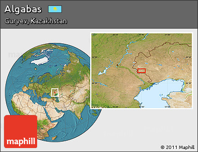 Satellite Location Map of Algabas