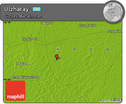 Physical Map of Ulzhatay