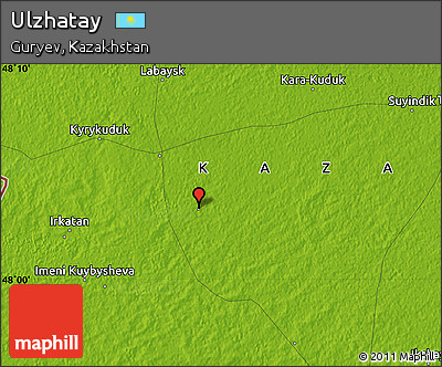 Physical Map of Ulzhatay