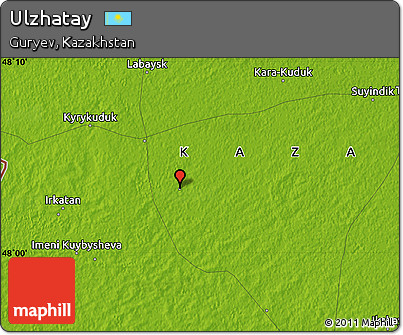 Physical Map of Ulzhatay