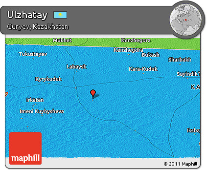 Political Panoramic Map of Ulzhatay