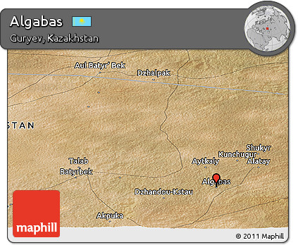 Satellite Panoramic Map of Algabas
