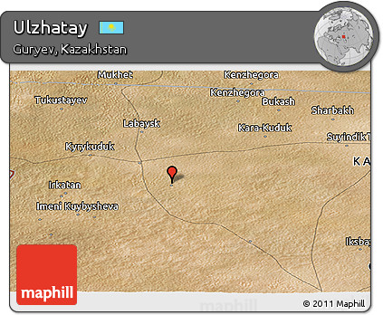 Satellite Panoramic Map of Ulzhatay