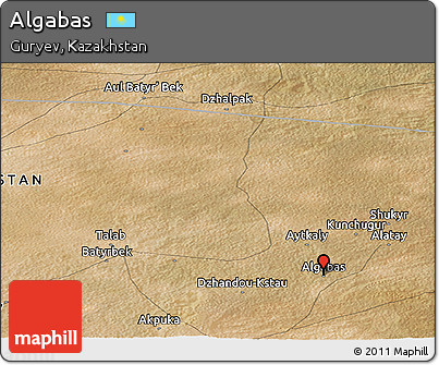 Satellite Panoramic Map of Algabas