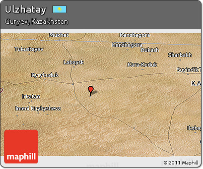 Satellite Panoramic Map of Ulzhatay