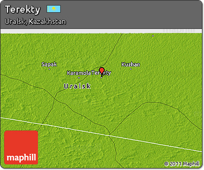 Physical 3D Map of Terekty