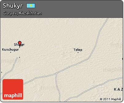 Shaded Relief 3D Map of Shukyr
