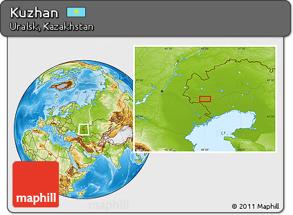 Physical Location Map of Kuzhan