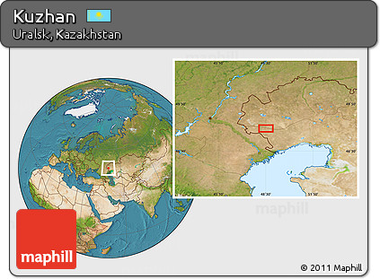 Satellite Location Map of Kuzhan