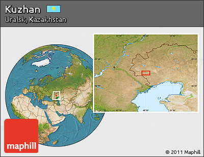 Satellite Location Map of Kuzhan
