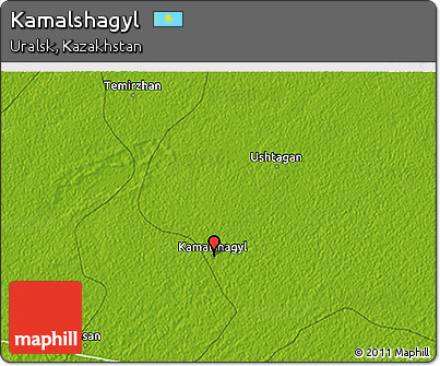 Physical 3D Map of Kamalshagyl