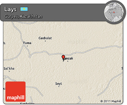 Shaded Relief 3D Map of Lays