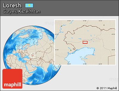 Shaded Relief Location Map of Loresh