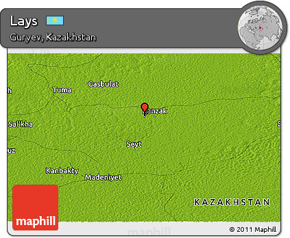 Physical Panoramic Map of Lays