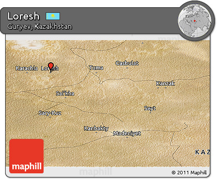 Satellite Panoramic Map of Loresh