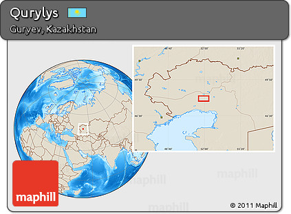Shaded Relief Location Map of Qurylys