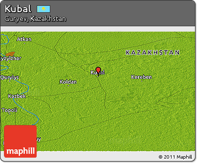 Physical Panoramic Map of Kubal