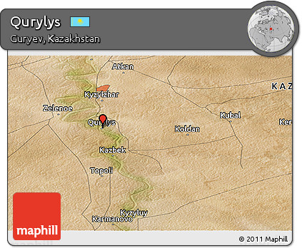 Satellite Panoramic Map of Qurylys