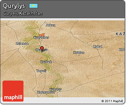 Satellite Panoramic Map of Qurylys