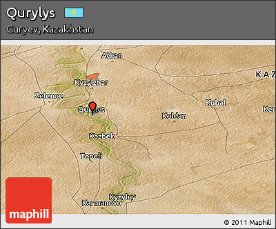 Satellite Panoramic Map of Qurylys