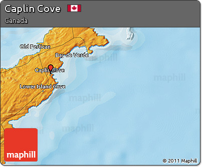 Political 3D Map of Caplin Cove