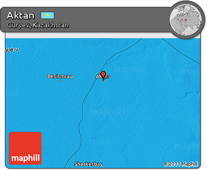 Political 3D Map of Aktan