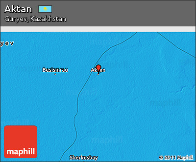 Political 3D Map of Aktan