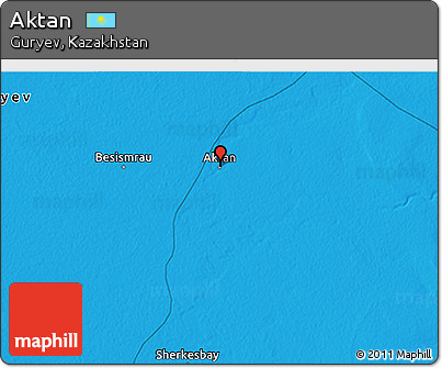 Political 3D Map of Aktan