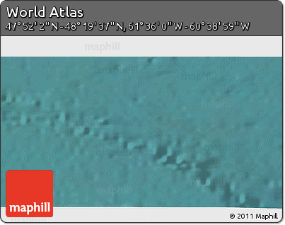 Satellite 3D Map of the Area around 48° 5' 50" N, 61° 7' 30" W